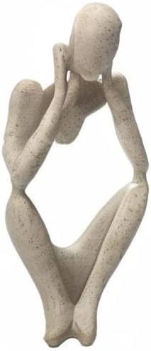 Sandstone Resin Thinker Style Abstract Sculpture Statue Collectible Figurines Home Office Bookshelf Desktop Decor(Sandstone - think Deeply)