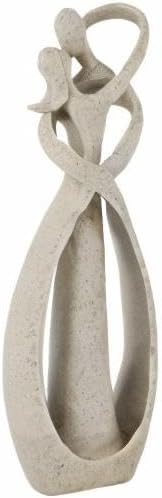 Trycooling Kissing Lovers Statue Abstract Sculpture Resin Statues for Home Decor Modern Home Office Desktop Shelf Bookshelf Decor (Sandstone)