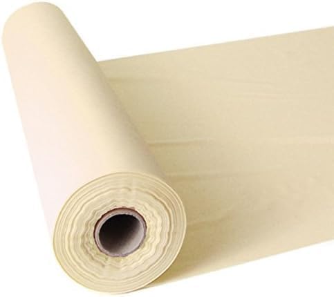 Craft And Party, Ivory Plastic Table Cover Roll - 40in X 100 feet Heavy Duty Plastic Banquet Table Cover Roll. (Ivory)