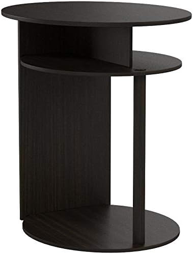 Furinno JAYA Simple Design Oval End Table Set of 2, Walnut,