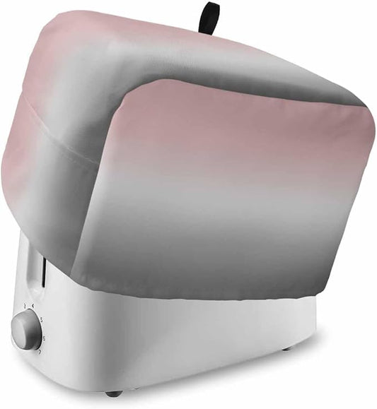 Toaster Cover 2 Slice Pink and Grey Ombre Toaster Oven Cover with Pockets Gradient Gradual Color Dustproof Bakeware Protector Small Kitchen Appliance Dust Covers and Fingerprint Protection for Women