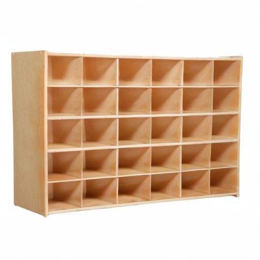 Contender C16039 30 Cube Cubby Storage Organizer Without Trays, Cubby Shelf for Kids Toys, Daycare, Classroom, 47-inch Width