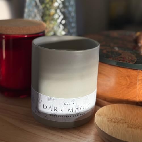 Eucalyptus Amber Musk Scented Candle – Bold Cologne-Inspired Luxury Aroma – Hand-Poured Coconut-Apricot Wax, Long-Lasting Burn, Phthalate-Free (13 oz, Gift Box) – Dark Magic