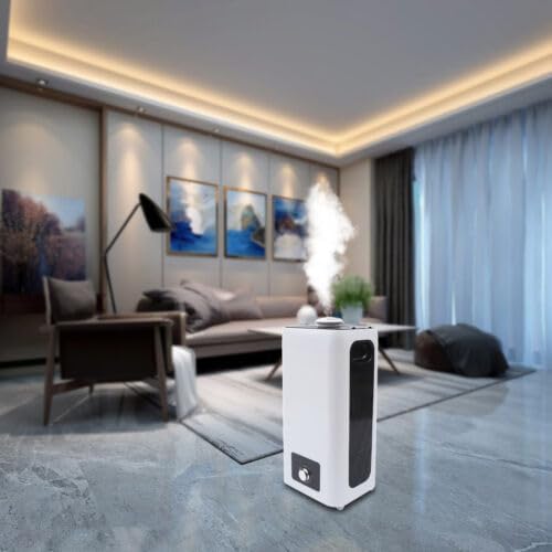 Floor Type Industrial Ultrasonic Sprayer Humidifier Fit Large Room For Office Disinfection Whole House Style Commercial 4Cell Atomizer Bedroom Cool Mist Air Humidifiers Commerical Fog Spray 6.29 Gal