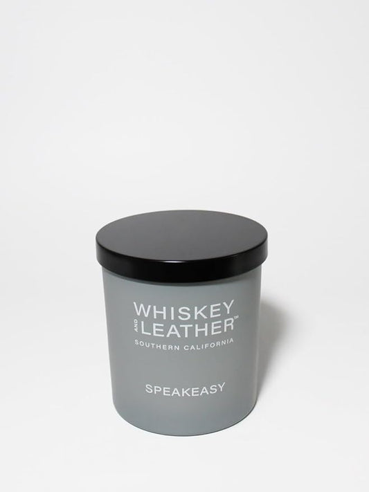 Whiskey & Leather Scented Candle - Speakeasy – Additional Scents and Sizes – 100% Cotton Lead-Free Wick - Luxury Air Freshening Jar Candles - Perfect Home Decor – 11.5oz