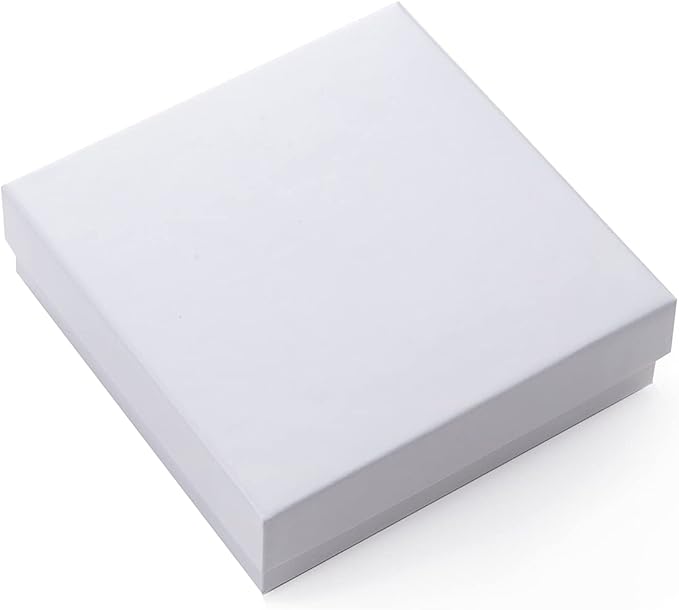 GEFTOL Jewelry Gift Boxes 40 Pack 3.5x3.5x1 Inch Cardboard Jewelry Boxes,Small Gift Boxes for Jewelry Earrings Necklaces Handmade Bangles Bracelets(White)