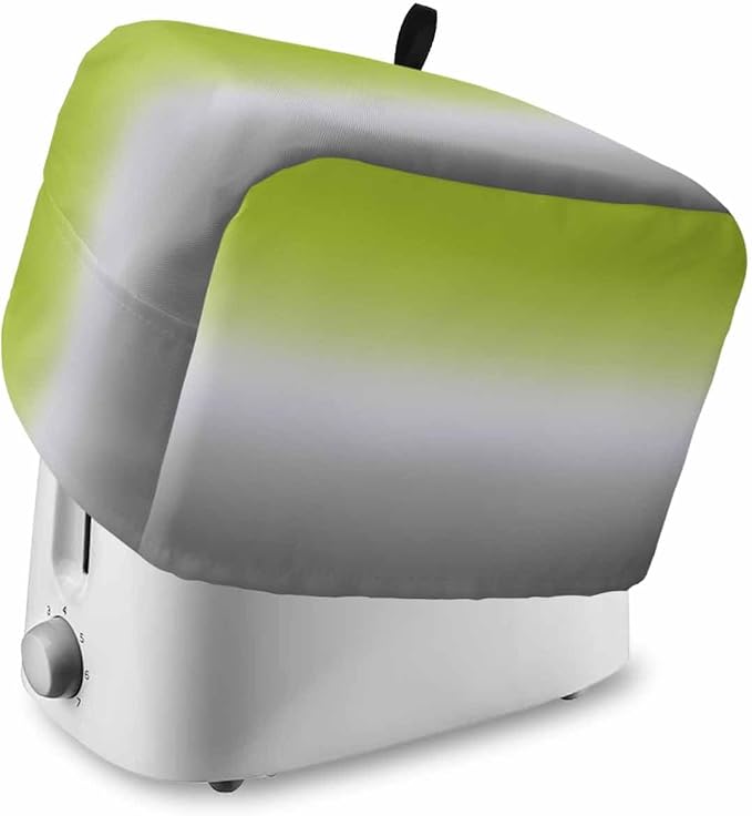 Toaster Cover 2 Slice Ombre Green Toaster Oven Cover with Pockets Green Grey Dustproof Bakeware Protector Small Kitchen Appliance Dust Covers and Fingerprint Protection for Women