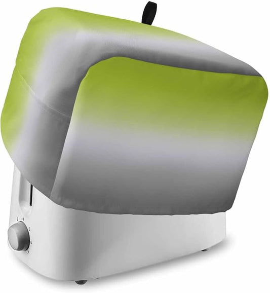 Toaster Cover 2 Slice Ombre Green Toaster Oven Cover with Pockets Green Grey Dustproof Bakeware Protector Small Kitchen Appliance Dust Covers and Fingerprint Protection for Women