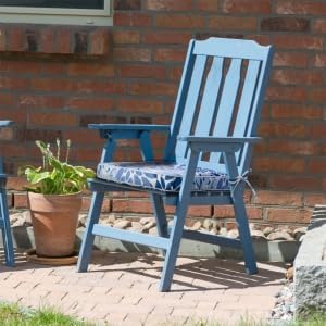 Outdoor Chair Cushions 19 x 19 Inch Set of 4 Water Resistant Seat Cushions with Ties, Outdoor Cushions for Patio Furniture with 3-Year Fade Resistant