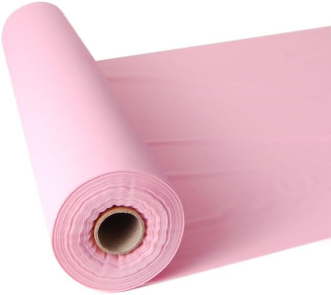Craft And Party, Pink Plastic Table Cover Roll - 40in X 100 feet Heavy Duty Plastic Banquet Table Cover Roll. (Pink)