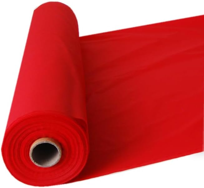 Craft And Party, Red Plastic Table Cover Roll - 40in X 100 feet Heavy Duty Plastic Banquet Table Cover Roll. (Red)