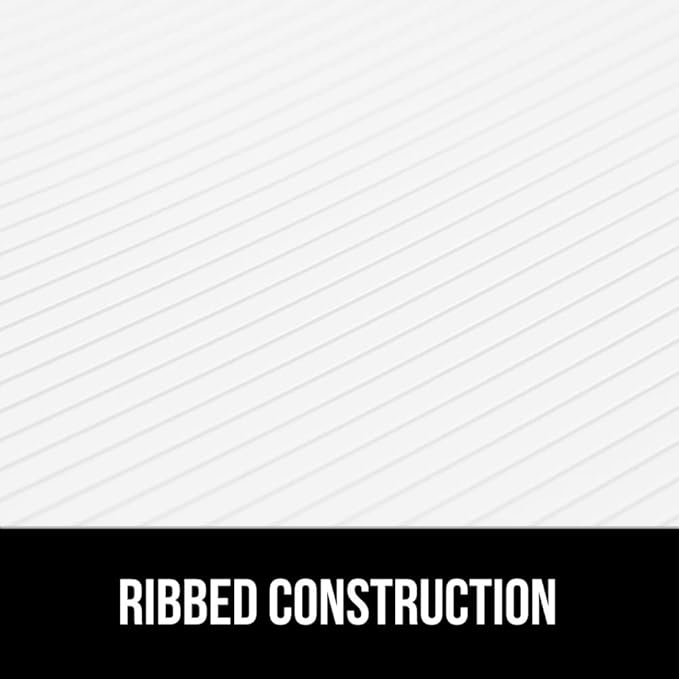 GORILLA GRIP DuraGuard Shelf Liner, 20x30 Non-Adhesive Cabinet Liners for Kitchen Drawers, Shelves, Refrigerator, Pantry Storage, Bathroom Closet, Durable Waterproof BPA Free Ribbed Plastic, White