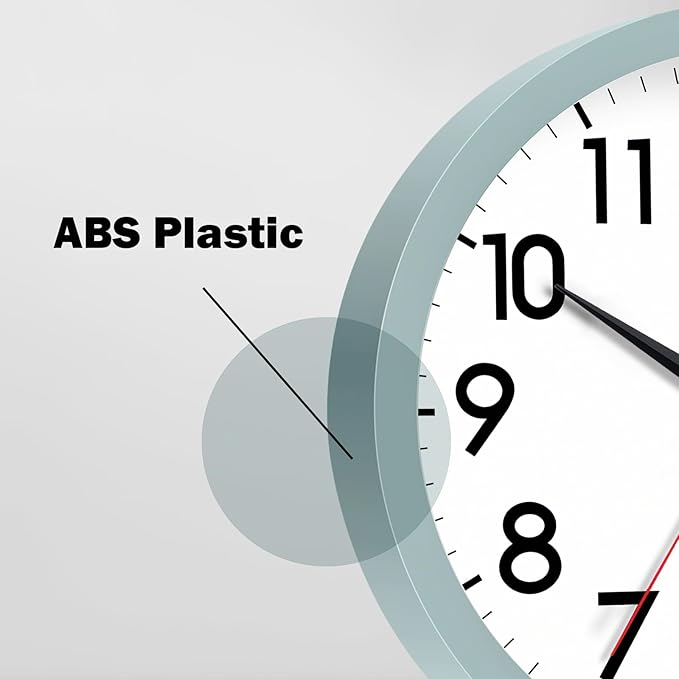 AKCISOT Wall Clock, Modern Small Wall Clocks Battery Operated 10 Inch, Silent Non-Ticking Analog Classic for Office, Home, Bathroom, Kitchen, Bedroom, School(Blue Gray)