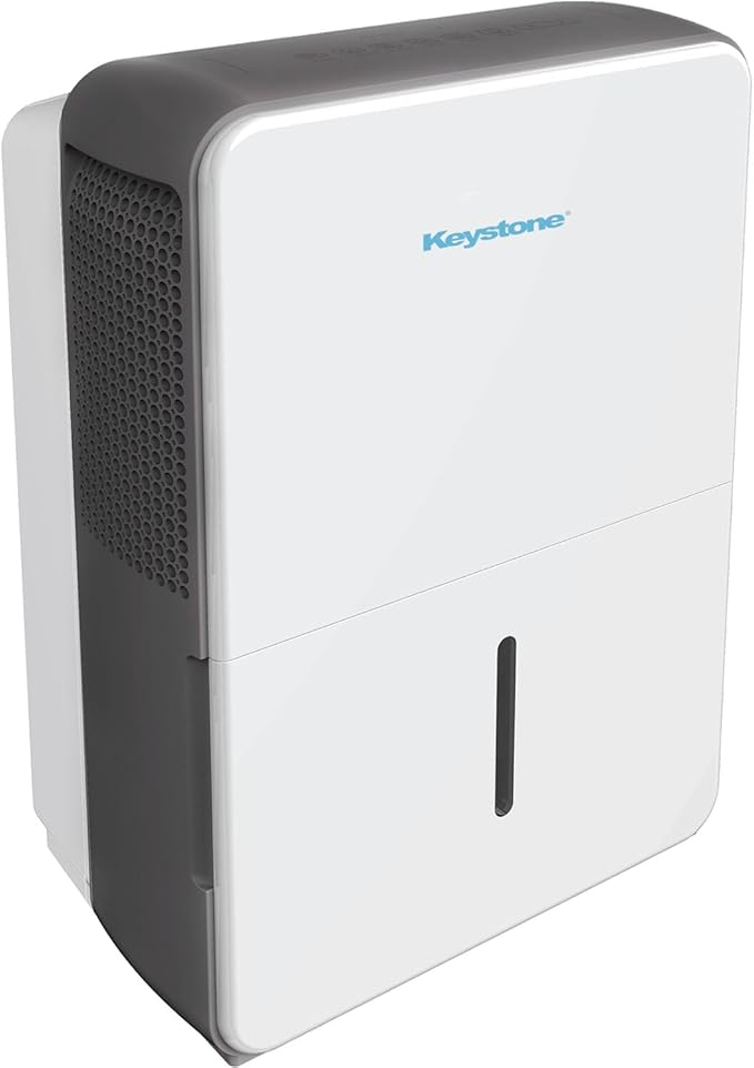 Keystone Energy Star 50-Pint Portable Dehumidifier, 115V, Extra Large Rooms up to 4,500 Sq.Ft. with Built-in Pump, Quiet Home Dehumidifier and Moisture Absorber