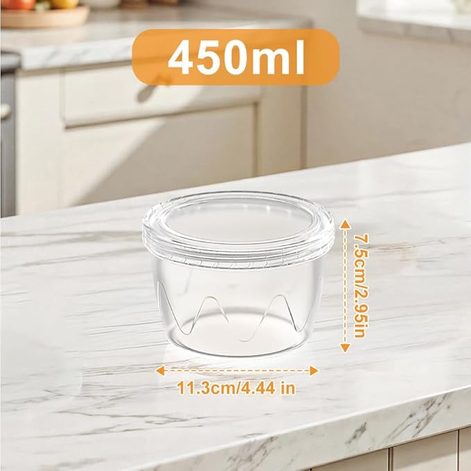 Freezer Storage Containers 6 Pack-16 Oz Deli Containers with Lids BPA Free Microwave and Dishwasher Safe,Food Storage Containers with Lids,Soup Containers for Oats/Salad