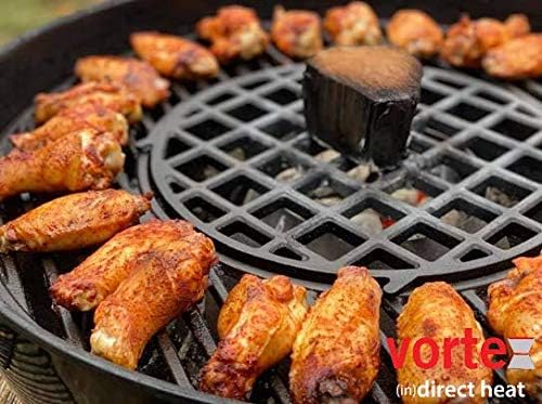 VORTEX (IN) DIRECT HEAT for Charcoal Grills, Medium Size - For Weber Kettle 22 26.75 WSM Smokey Mountain XL Kamado XL Big Green Egg