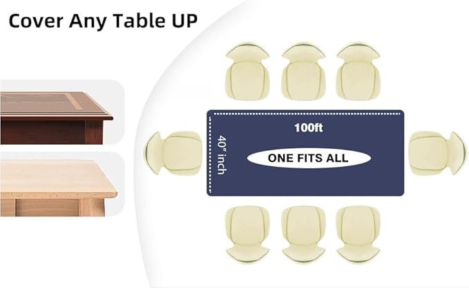 Craft And Party, Navy Blue Plastic Table Cover Roll - 40in X 100 feet Heavy Duty Plastic Banquet Table Cover Roll. (Navy Blue)