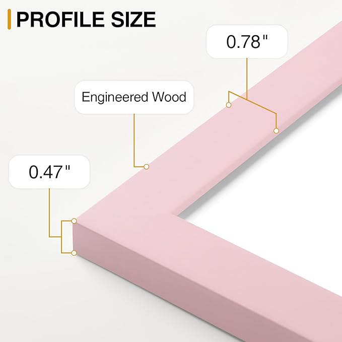 Vittanly 10 Pack Picture Frames Collage Wall Decor, Gallery Frame Set for Wall Mounting or Tabletop Display, Multi Sizes Including 2pcs 8x10, 4pcs 5x7, 4pcs 4x6, Pink