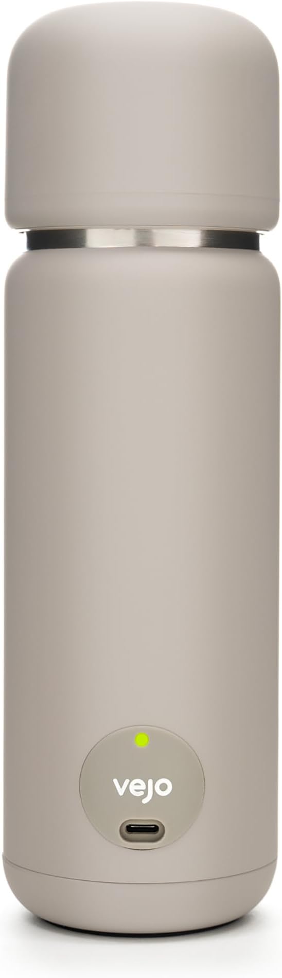 Vejo Personal Blender Powder-Powered Blending System | No Shaking | No Clumps | No Prep | Easy One-Button Design | USB Rechargeable Blender | Grey