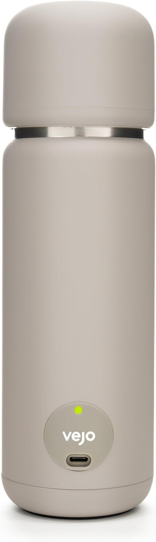 Vejo Personal Blender Powder-Powered Blending System | No Shaking | No Clumps | No Prep | Easy One-Button Design | USB Rechargeable Blender | Grey