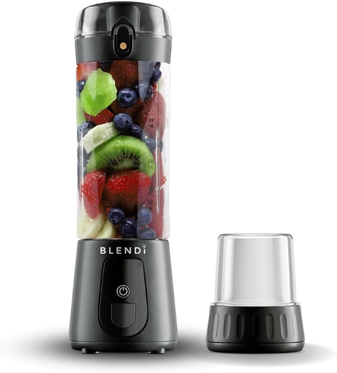 BLENDi Pro+ Portable Blender (New 2025 Model, 17.5oz, Black) – Upgraded 120W Motor, USB-C Rechargeable, Cordless Personal Blender for Smoothies & Shakes – BPA-Free, Self-Cleaning, Travel-Friendly