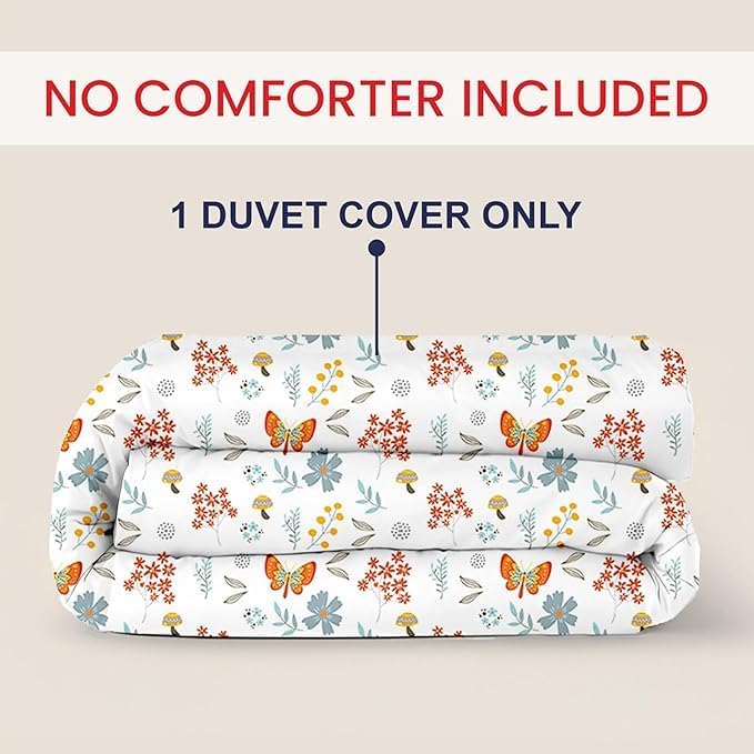 Kotton Culture 1 Pc Twin Size Duvet Cover Only -100% Egyptian Cotton Sateen 600 TC Ultra Soft Premium Durable Comforter Cover Zipper Closure & Corner Ties (Rain Forest, Twin/Twin XL 68" X 90")