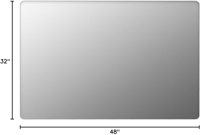 LOAAO 48x32 Inch White Metal Framed Bathroom Mirror for Wall, White Bathroom Vanity Mirror Farmhouse, Large Rounded Rectangle Mirror, Anti-Rust, Tempered Glass, Hangs Horizontally or Vertically