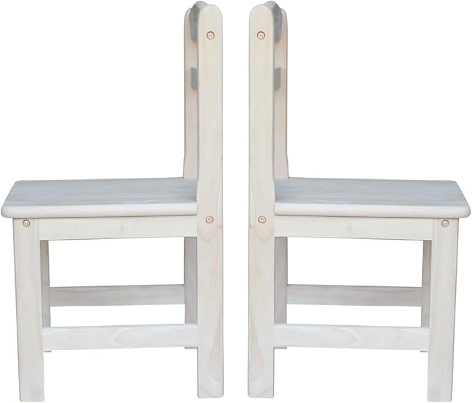 IC International Concepts Juvenile Chair, 13.75" W x 15" D x 27.5" H, Unfinished