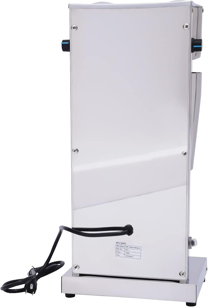 Milk Shaker Machine Double Head, 110V Commercial Stainless Steel Milk Shaking Machine, Electric Milkshake Maker with 2Pcs 800ml Cups, Speed Adjustable