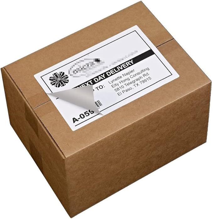 Shipping Label with Rounded Corner, 8.5 x 5.5 Inches Half Sheet Self Adhesive Shipping Address Labels for Laser and Inkjet Printer, 20000