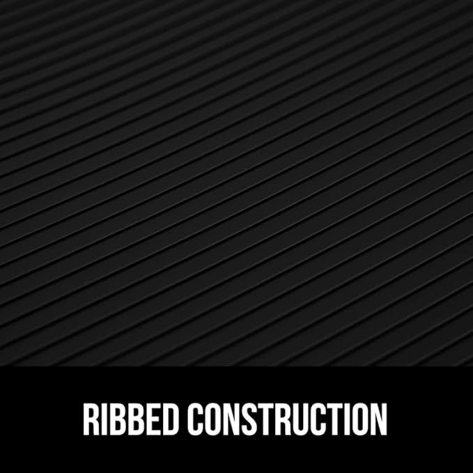 GORILLA GRIP DuraGuard Shelf Liner, 17.5x20 Non-Adhesive Cabinet Liners for Kitchen Drawers, Shelves, Refrigerator, Pantry Storage, Bathroom Closet, Durable Waterproof BPA Free Ribbed Plastic, Black