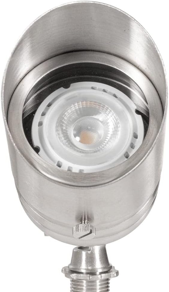 VOLT 20-Pack 12V Fat Boy Stainless Steel Outdoor Spotlights for Low Voltage Landscape Lighting of Yard, Lawn, Garden, Patio, Trees & House