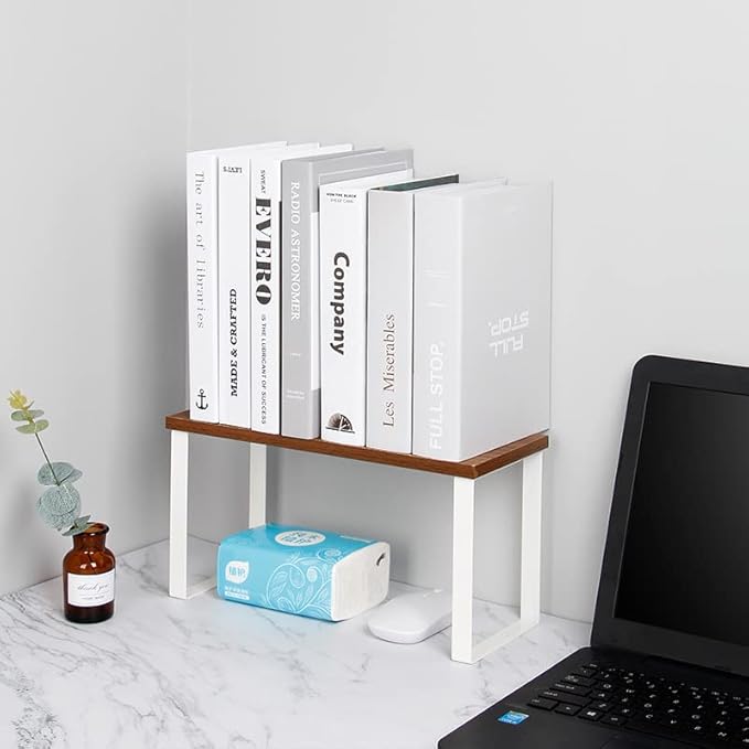 Wooden Countertop Storage Rack, Multifunction Pantry Organizer, Kitchen Spice Rack, Bathroom Shelf, Tabletop Book Shelf (S)