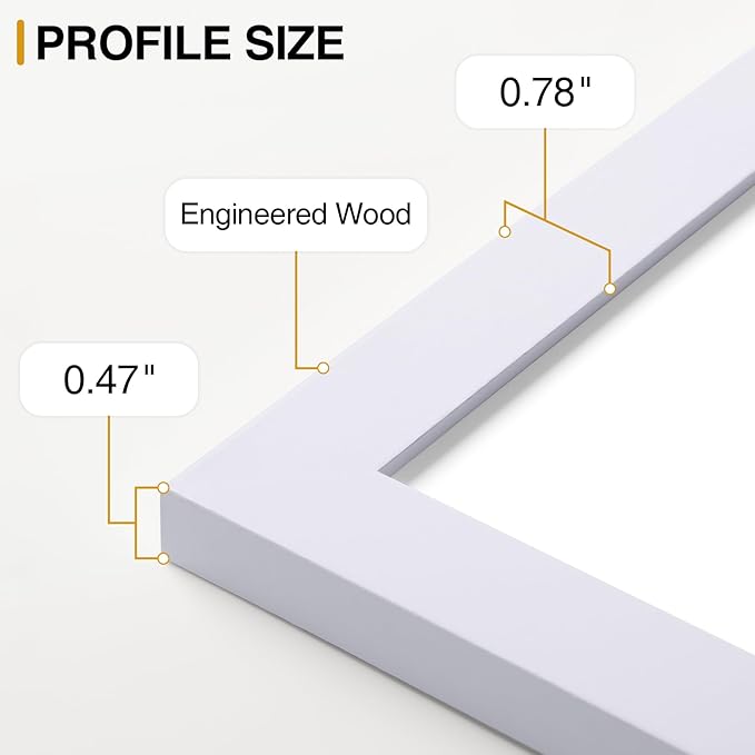 Vittanly 20 Pack Picture Frames Collage Wall Decor, Gallery Wall Frame Set with 4Pcs 8x10, 8Pcs 5x7 and 8Pcs 4x6 Photo Frames, Picture Frame Set for Wall Collage or Tabletop Display, White