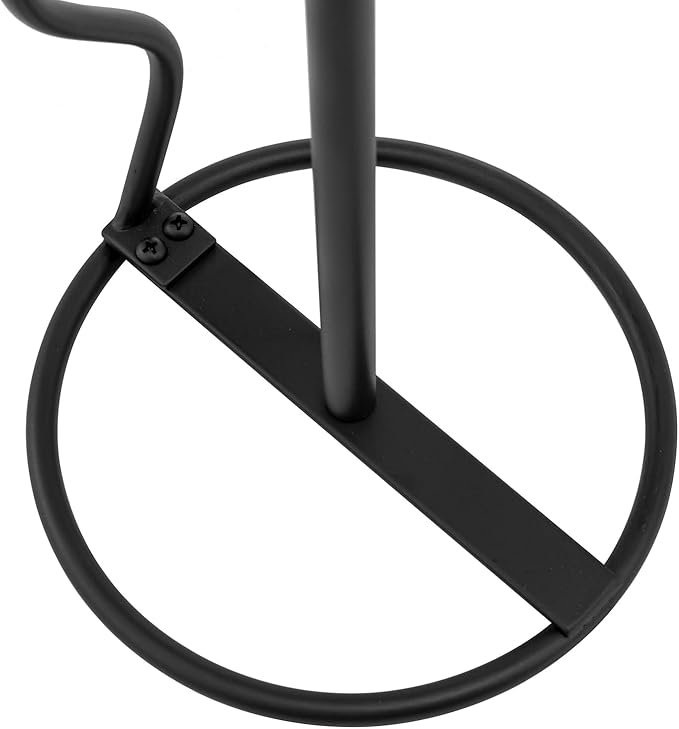 MyGift Rustic Burnt Solid Wood and Industrial Matte Black Metal Dining Combination Caddy with Paper Towel Roll Dispenser Stand, Napkin Holder, and Spice Rack (Matte Black Metal)