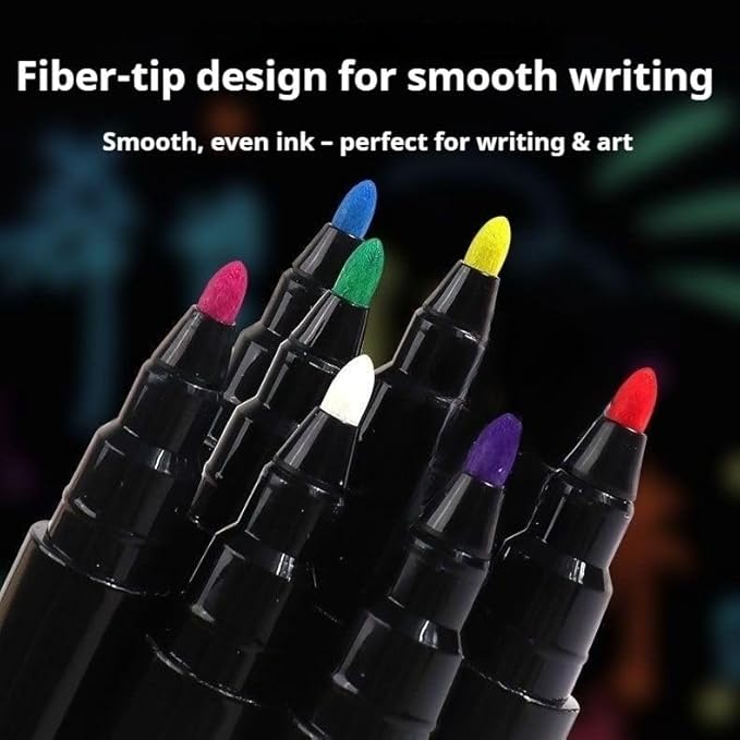 14-Color Neon Markers, erasable liquid chalk for LED Note Board, Whiteboard, Glass, Porcelain, Fabric – Non-Toxic, Quick-Dry, Safe for Kids, Anti-Choke Caps, Easy Erase