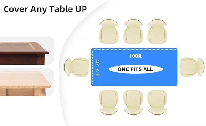 Craft And Party, Royal Blue Plastic Table Cover Roll - 40in X 100 feet Heavy Duty Plastic Banquet Table Cover Roll. (Royal Blue)