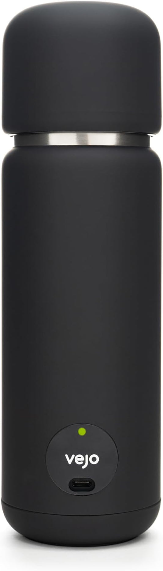 Vejo Personal Blender Powder-Powered Blending System | No Shaking | No Clumps | No Prep | Easy One-Button Design | USB Rechargeable Blender | Black