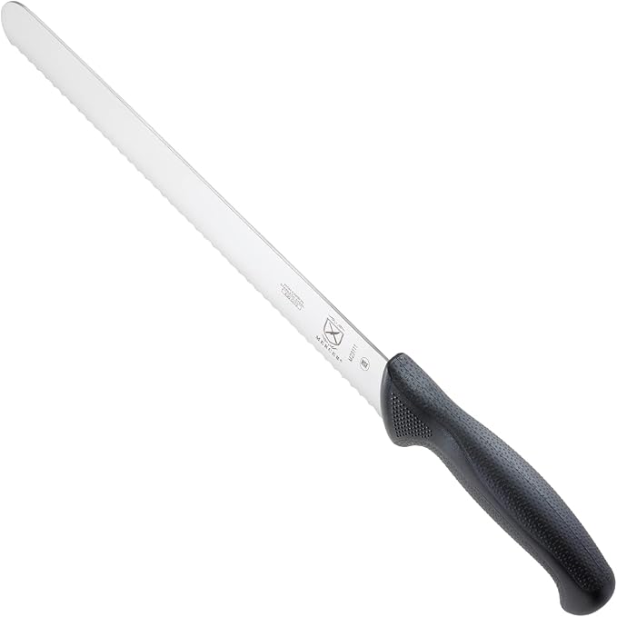 Mercer Culinary M23111 Millennia Black Handle, 11-Inch Wavy Edge, Slicer