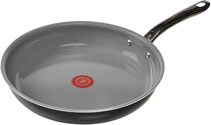 T-Fal Preserve Ceramic Non stick Frying Pan Skillet 12-inch, Oven Broiler Safe up to 350ยฐF, Cookware, InoCeram Glide Technology, Frying Pan, Skillet Pots & Pans, Black