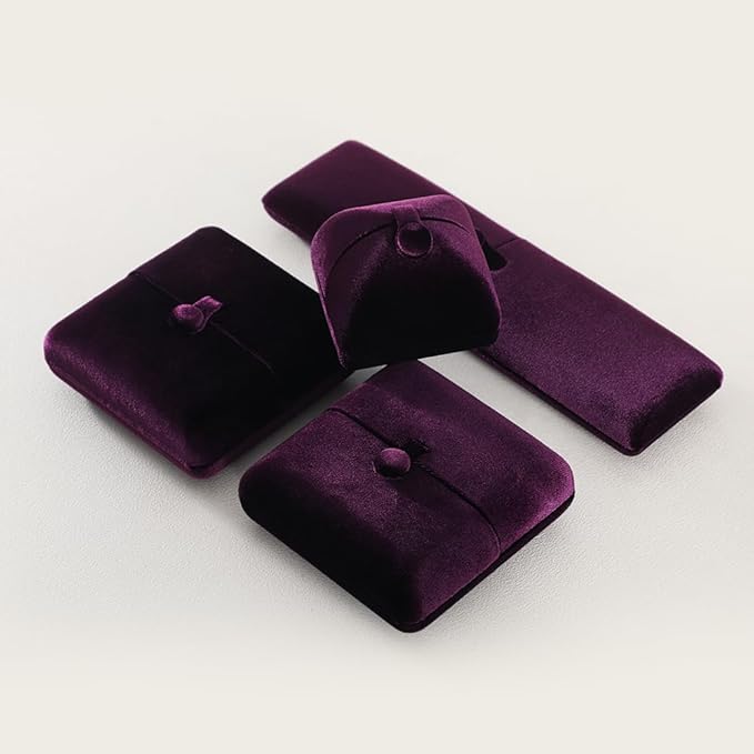 Velvet Bracelet Box,Ceremony Gift Boxes for Jewelry Display,Bracelets Holder for Women,Men Valentine Gifts Case (Purple)