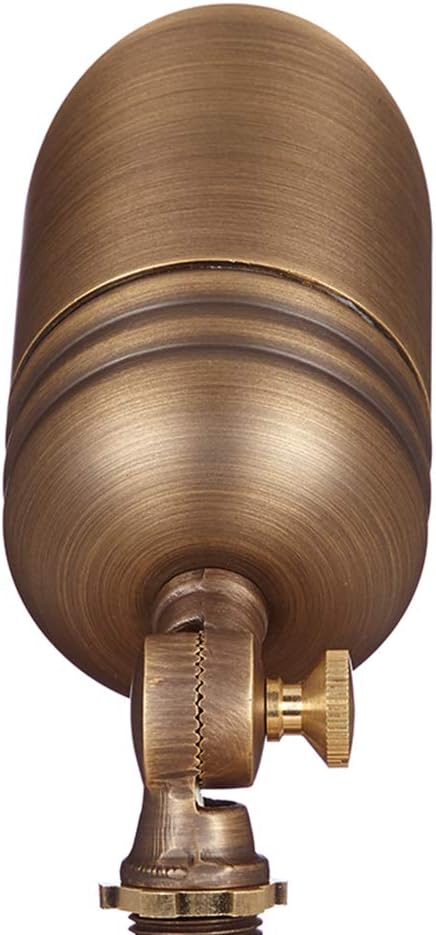 VOLT Fat Boy 12V Brass Outdoor Spotlight (Bronze) for Low Voltage Landscape Lighting of Yard, Lawn, Garden, Patio, Trees & House