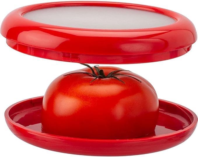 Tomato Onion Saver and Holder – Reusable Storage Containers for Fridge – Tomato Pods, Veggie Savers, Silicone Food Saver for Tomatoes and Onion