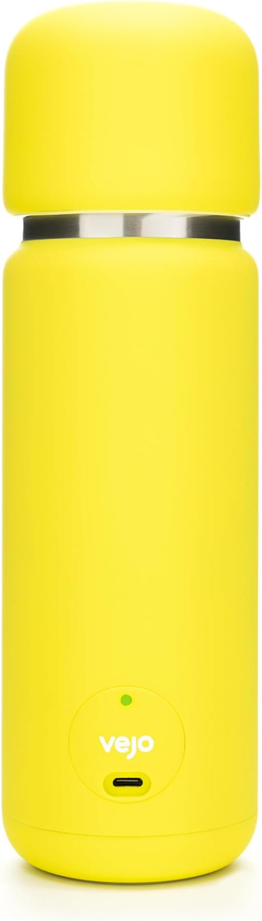 Vejo Personal Blender Powder-Powered Blending System | No Shaking | No Clumps | No Prep | Easy One-Button Design | USB Rechargeable Blender | Yellow