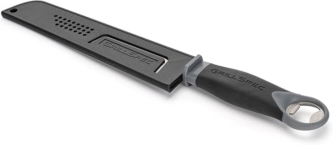 VIPER Grill Utility Knife - 8 inch High Carbon Stainless Steel Chef Knife Bread Knife Meat Turner Bottle Opener with Sheath Grilling Gifts for Dad Men