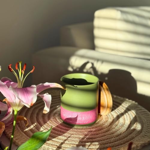 Bohemian Rose Scented Candles – 13 oz Natural Coconut Wax Candle for Home, Office, Relaxation & Gifting – Eco-Friendly, Long Burning Decorative Candle with Luxury Gift Box