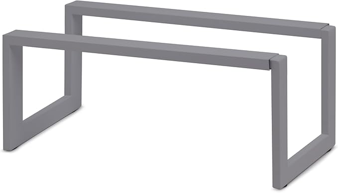 QUALIAZERO 2-Tier Expandable Shoe Rack – Durable Organizer Shelf for Entryways, Bedrooms, Bathrooms, and Laundry Rooms (STORMY MIST, 1 PACK)