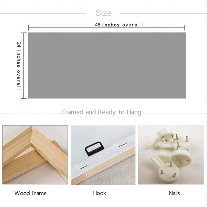 Arjun Pink Rose Wall Art Flower Canvas Painting 3D Textured Floral Silver Grey Artwork Living Room Modern Abstract Petals Tranquil Framed for Bedroom Home Office Wall Decor, Large Size 48"x24"