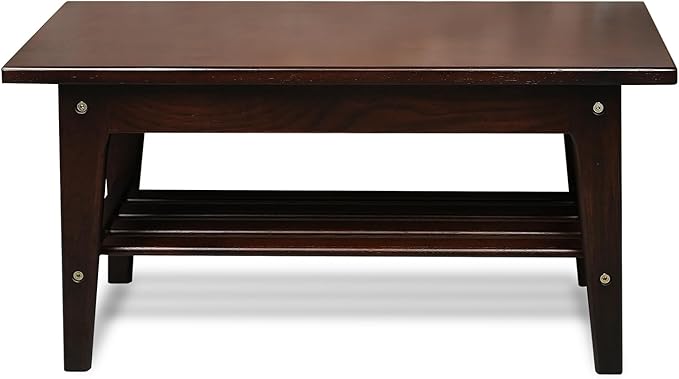 CONSDAN Wood Shoe Bench Rack, USA Grown Hickory, Entryway Bench with Shoe Storage, Mud Room Bathroom, Front Door, Outdoor/Indoor, Dark Walnut(Black)