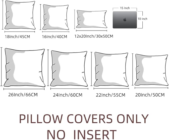 Fancy Homi Set of 2 Boho Black Big Decorative Throw Pillow Cover 24x24 Inch for Couch Bed Bedroom, Aesthetic Modern Organic Farmhouse Room Decor, Soft Cotton Accent Macrame Woven Cushion Case